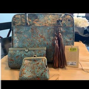 Patricia Nash RARE Turqoise Forest Copper Set